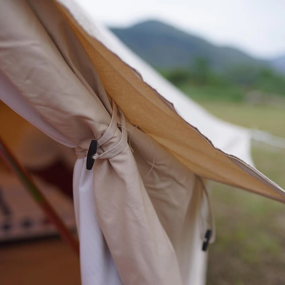 6m Bell Tent Fireproof With Stove Hole & Flap - Image 19